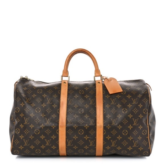 LOUIS VUITTON CANVAS KEEPALL 45 VINTAGE DUFFEL BAG - Picture 1 of 4